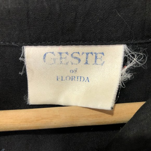 Vintage 80s 90s Sweater Size L Womens Glitter Floral Dolman 3/4 Sleeve Black - Picture 6 of 12